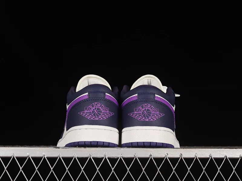 All categories Air Jordan Jordan series basketball shoes Air Jordan 1 Low Z version Air Jordan 1 Low AJ1 Joe 1 white and purple cultural low-top casual sneakers DC0774-502